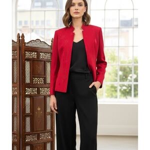 VTG ALBERT NIPON JACQUARD FLORAL FORMAL JACKET 4P VALENTINES GLAM COQUETTE GIRL